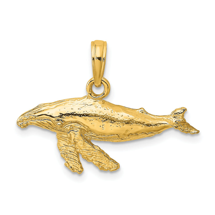10K 2-D Whale Charm-10K7448