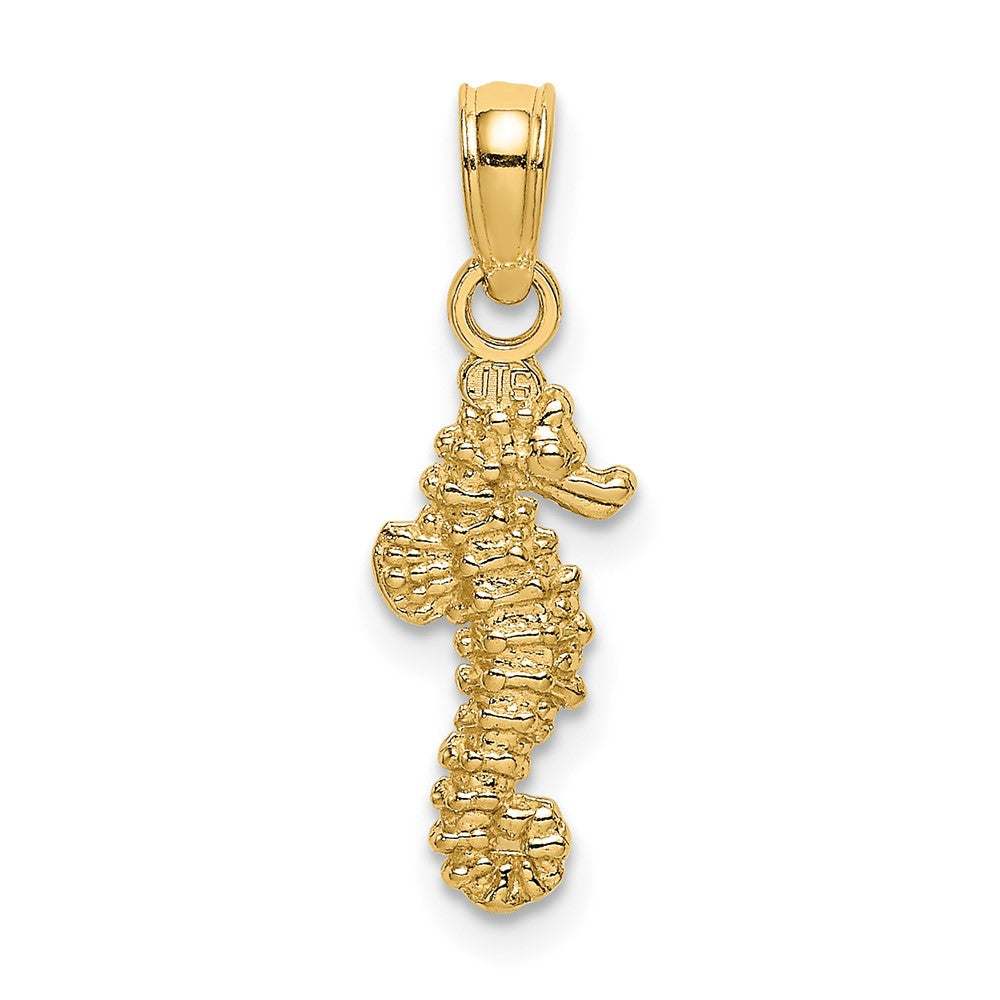 10K 3-D Mini Seahorse Charm-10K7478