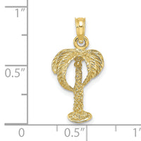 10K 2-D Palm Tree w/ Coconuts Charm-10K7480