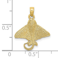 10K Textured Spotted Eagle Ray Charm-10K7487