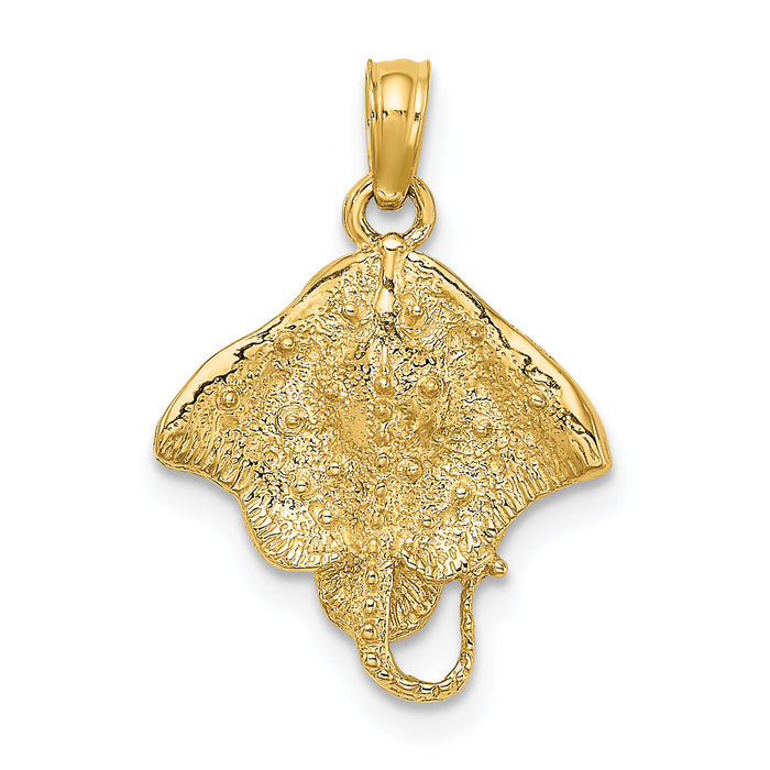 10K 2-D Stingray Charm-10K7521