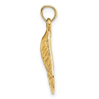 10K 2-D Textured / Polished Oyster Shell Charm-10K7533