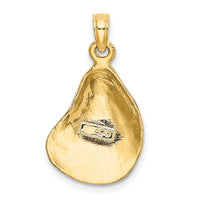 10K 2-D Textured / Polished Oyster Shell Charm-10K7533