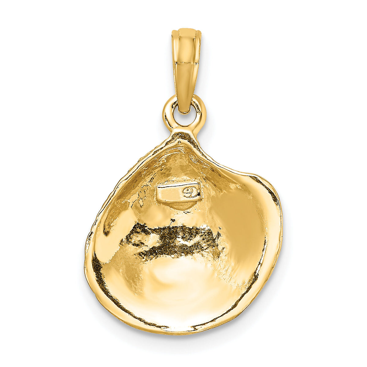 10K Textured 2-D Clam Shell Charm-10K7534