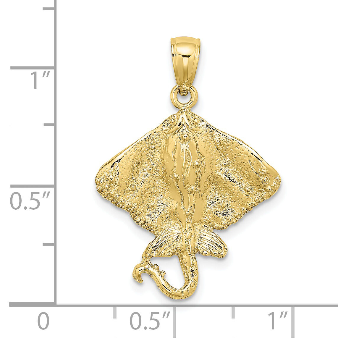 10K 2-D Stingray Charm-10K7538