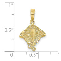 10K 2-D Stingray Charm-10K7578