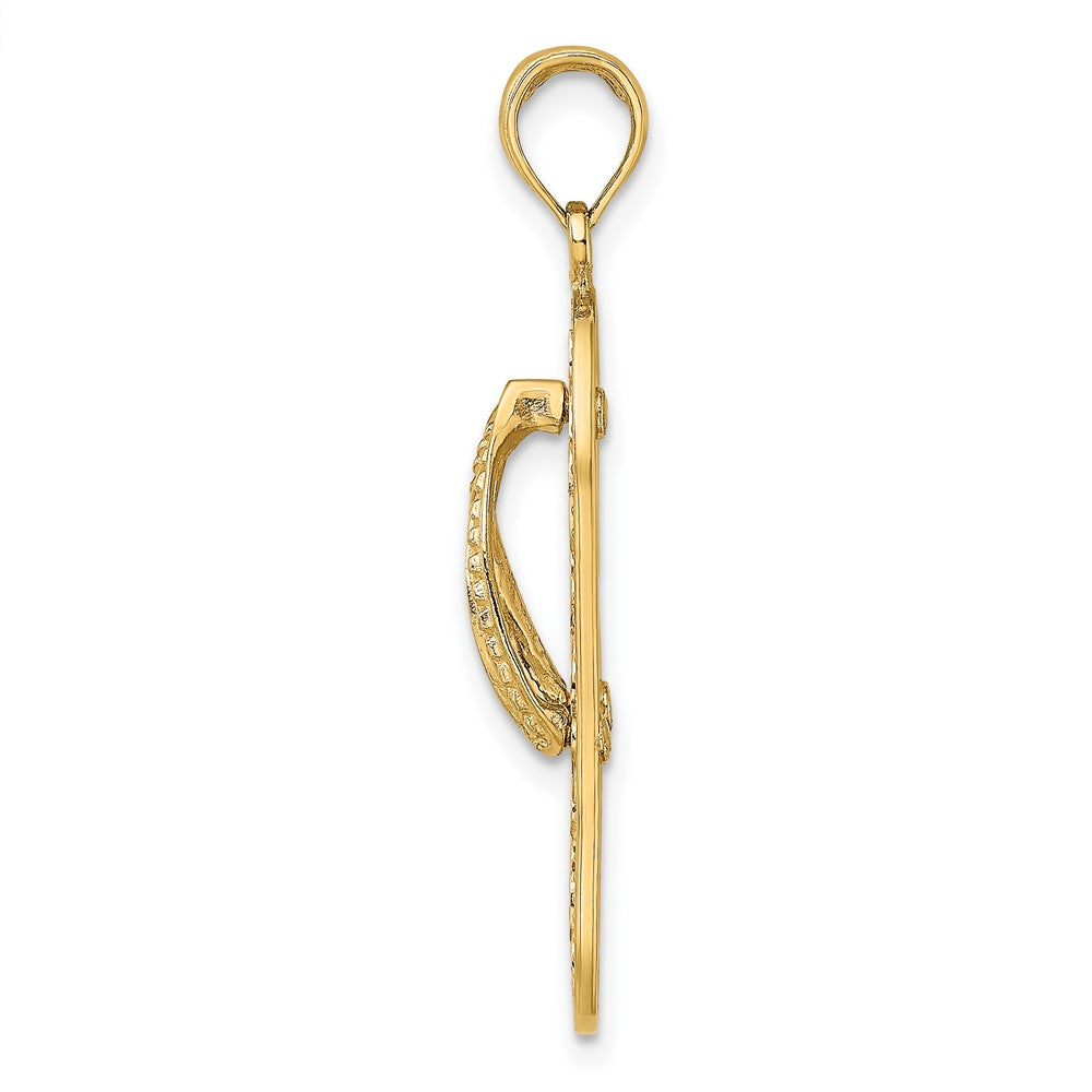 10K Triple Turtle Flip-Flop Charm-10K7611