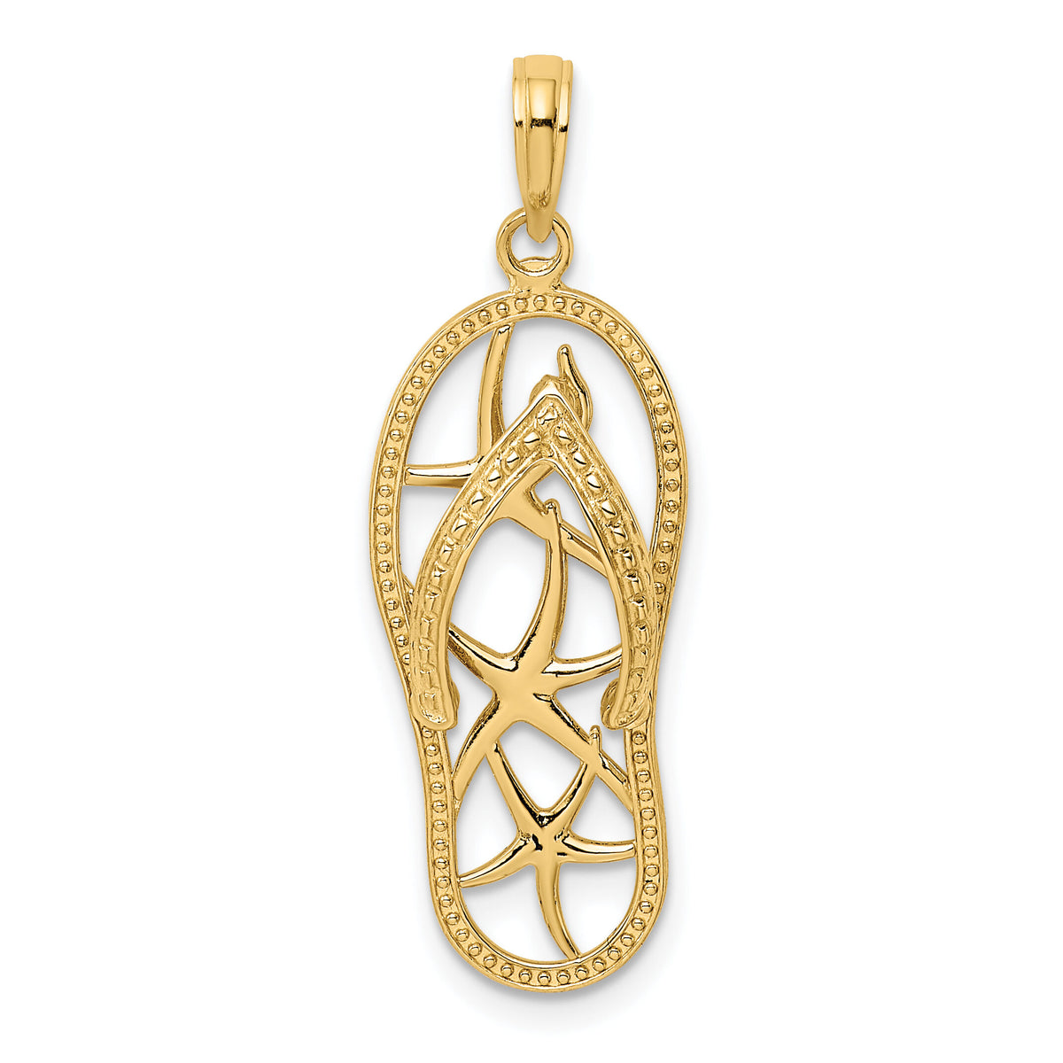 10K Multi Starfish Flip-Flop Charm-10K7612