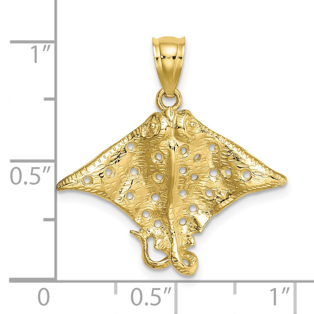 10K 2-D Spotted Eagle Ray w/ Holes Charm-10K7622