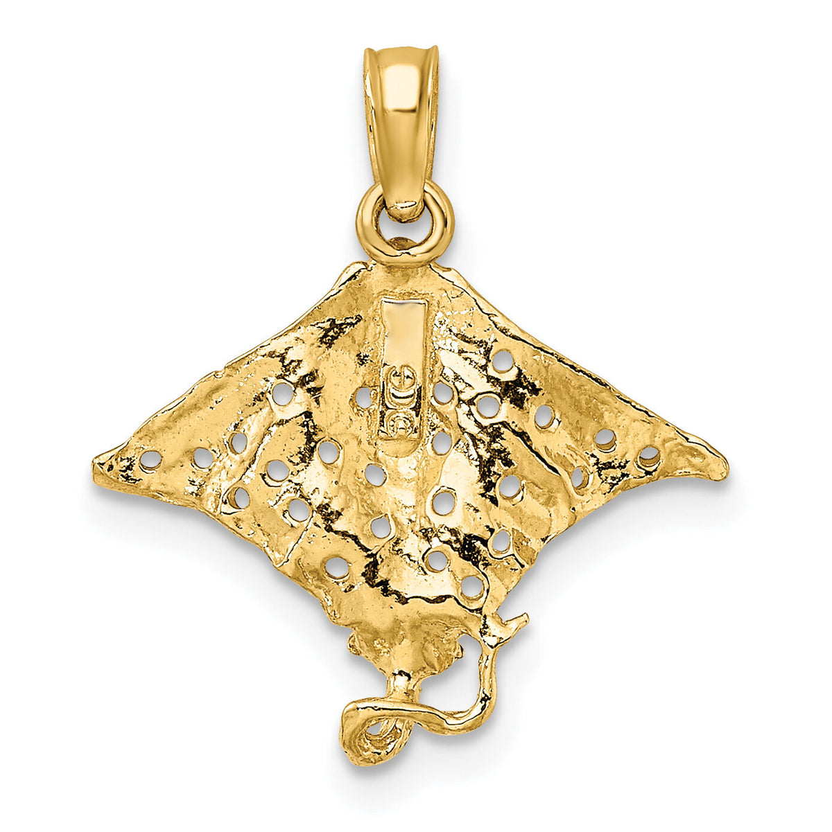 10K 2-D Spotted Eagle Ray w/ Holes Charm-10K7623