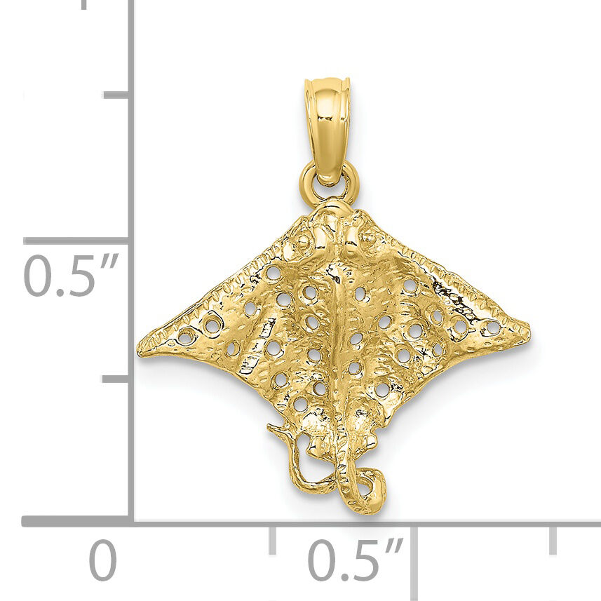 10K 2-D Spotted Eagle Ray w/ Holes Charm-10K7623