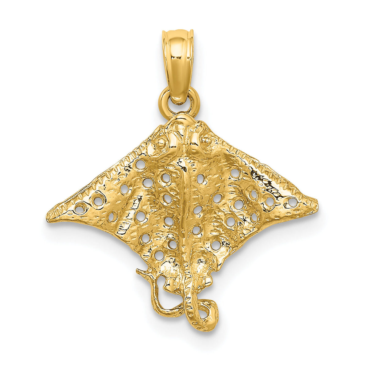 10K 2-D Spotted Eagle Ray w/ Holes Charm-10K7623