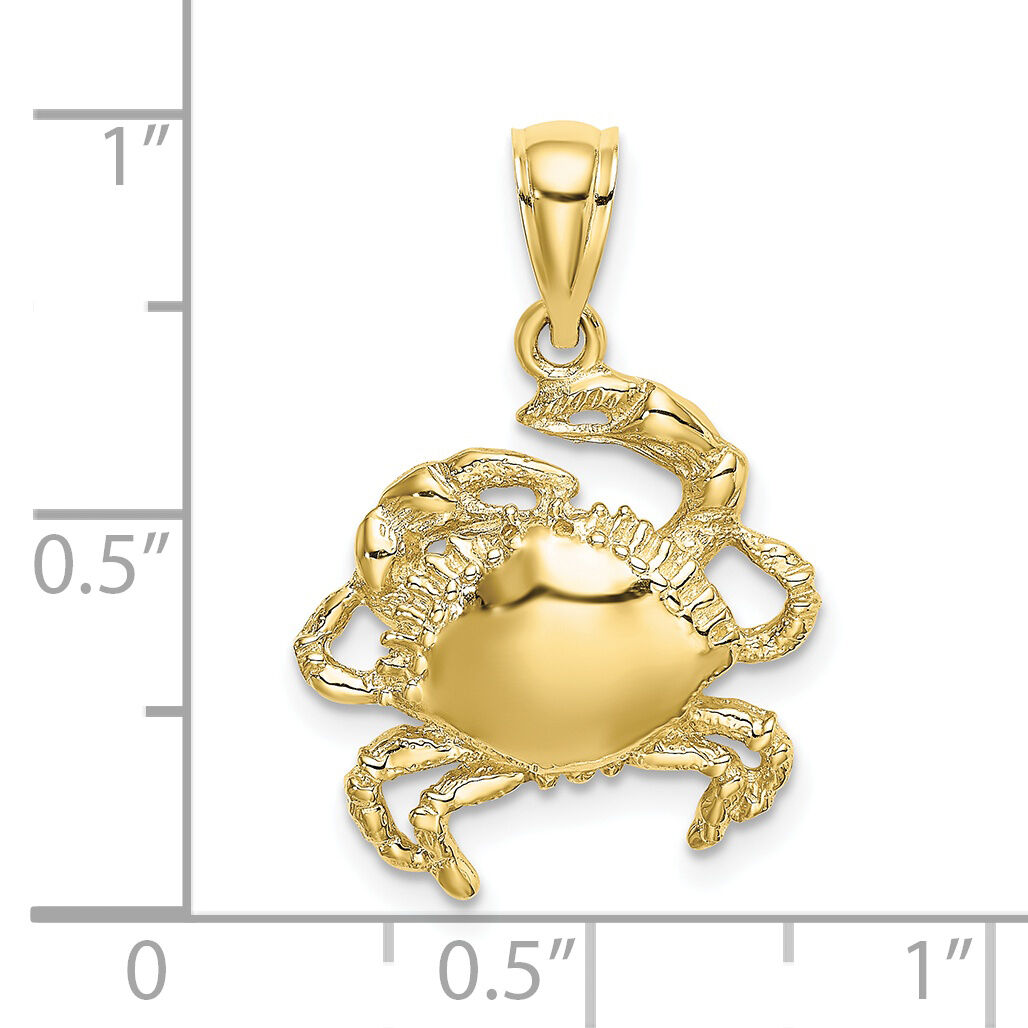 10K 2-D Crab Charm-10K7629