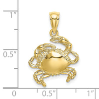 10K 2-D Crab Charm-10K7629