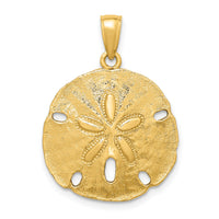 10K Polished Sand Dollar Charm-10K7637