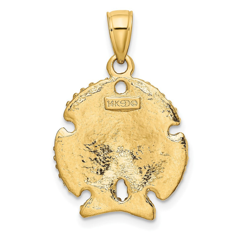 10K 2-D Sand Dollar W/ Star Charm-10K7638