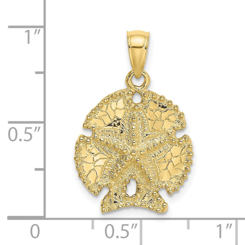 10K 2-D Sand Dollar W/ Star Charm-10K7638