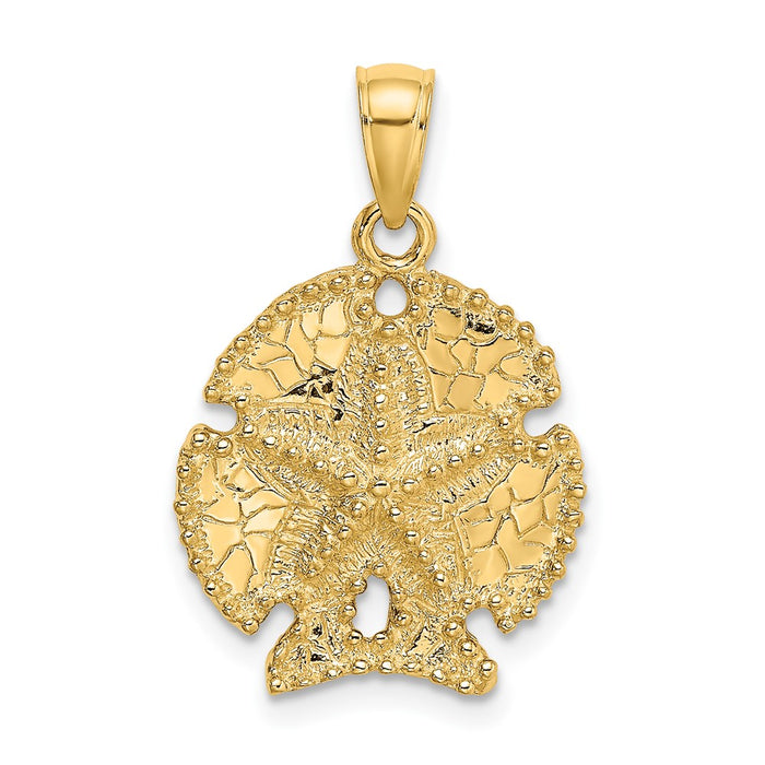 10K 2-D Sand Dollar W/ Star Charm-10K7638