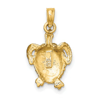10K Textured Sea Turtle Charm-10K7645