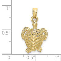 10K Textured Sea Turtle Charm-10K7645