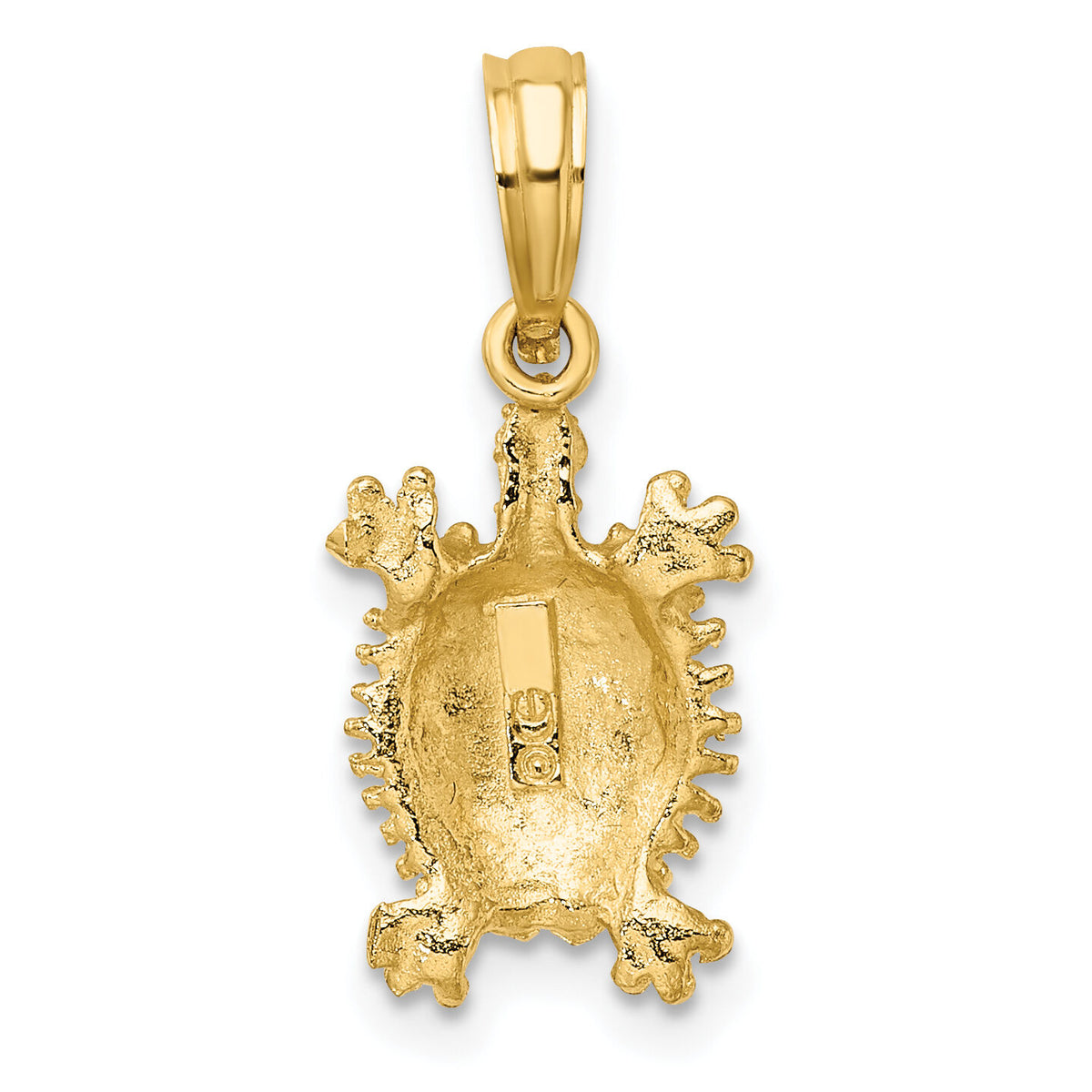 10K 2-D Land Turtle Charm-10K7649