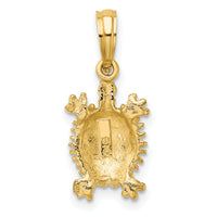 10K 2-D Land Turtle Charm-10K7649