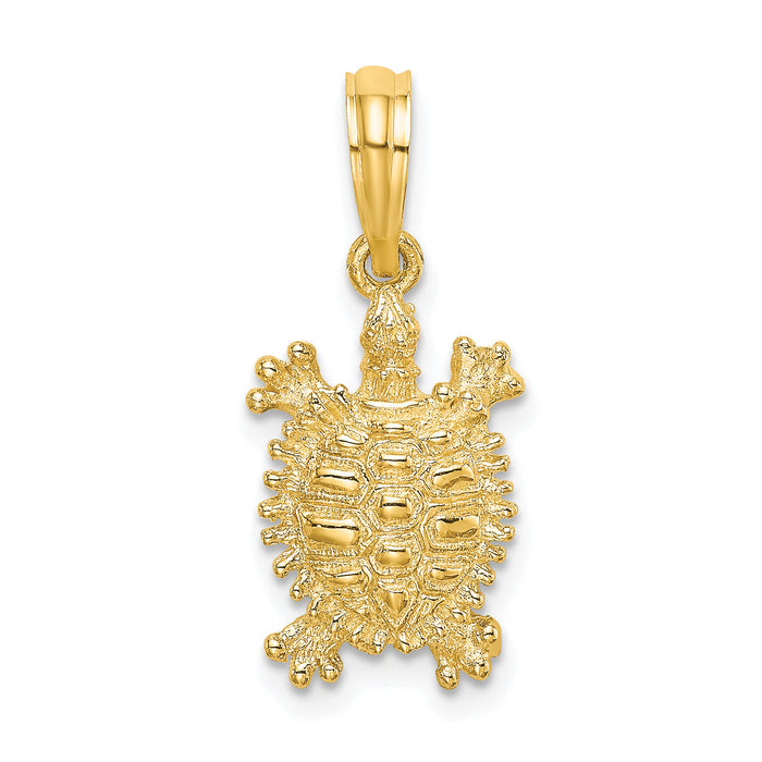 10K 2-D Land Turtle Charm-10K7649