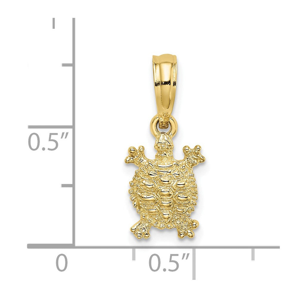 10K 2-D Land Turtle Charm-10K7650