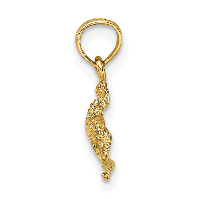 10K Textured Sea Turtle Charm-10K7651