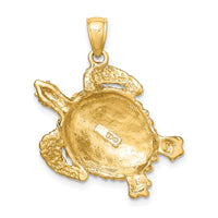 10K Textured Sea Turtle Charm-10K7652