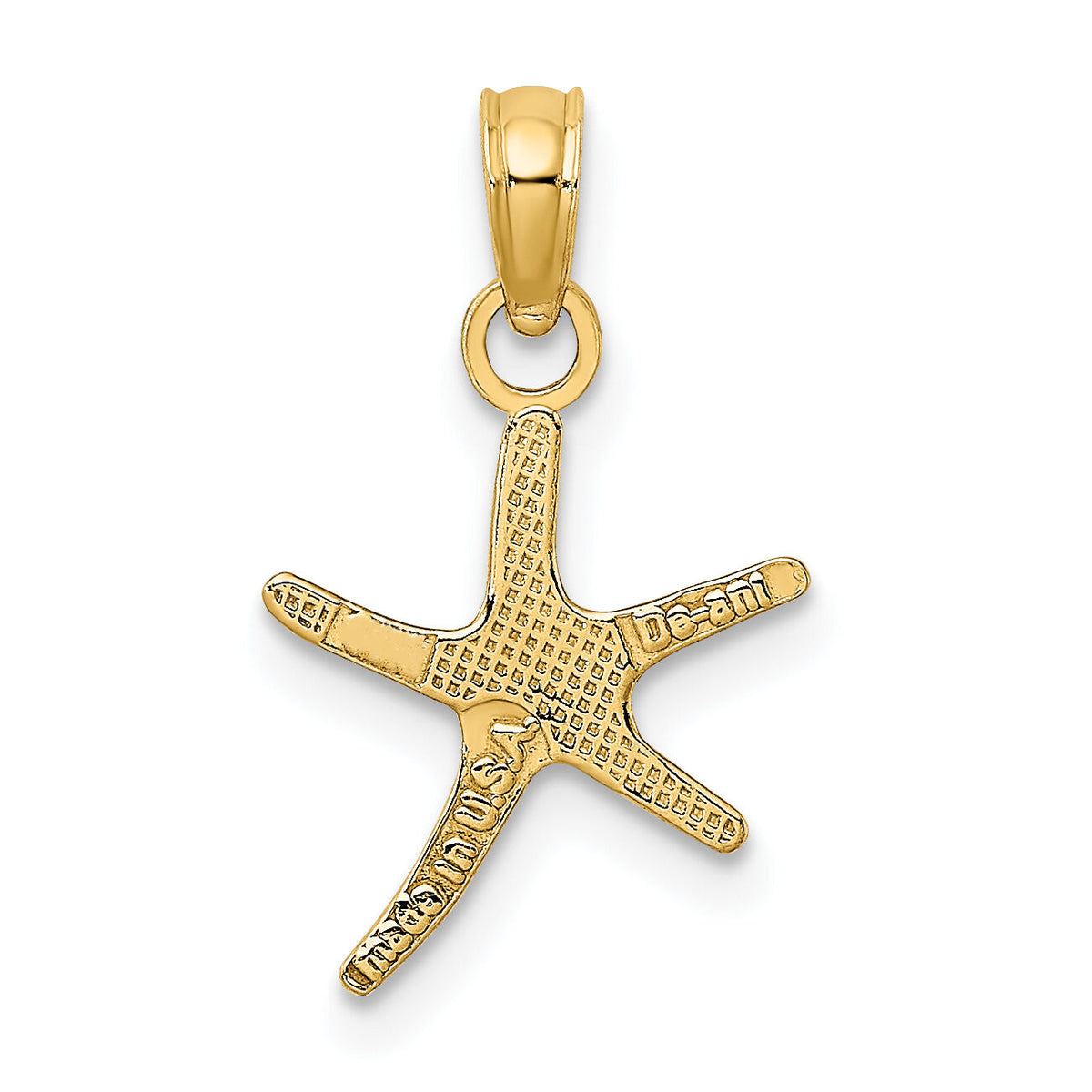 10k Polished Mini Dancing Starfish w/ Bail Charm-10K7660