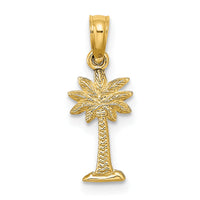 10K Textured Mini Palmetto Palm Tree Charm-10K7663