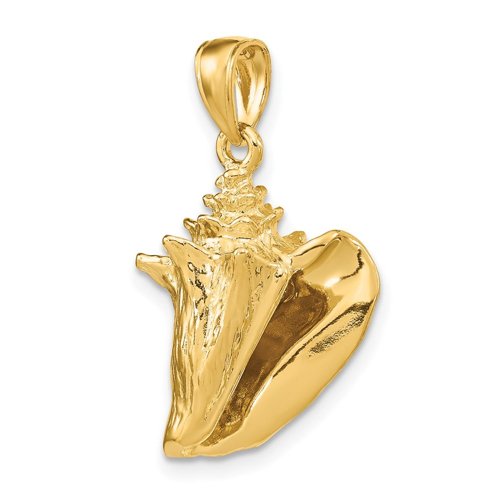 10K 3-D Conch Shell Charm-10K7667