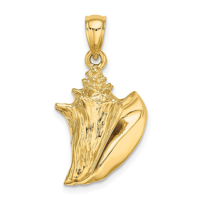 10K 3-D Conch Shell Charm-10K7667