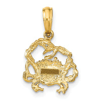 10K 2-D Textured Crab Charm-10K7668