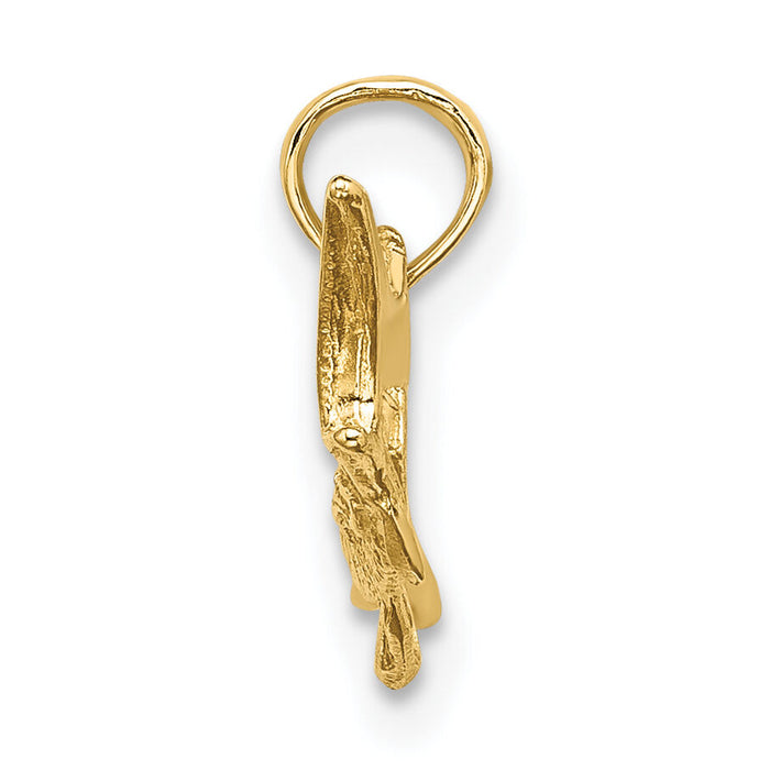 10K Textured 2-D Marlin Fish Charm-10K7670