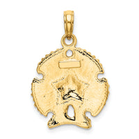 10K Textured Sand Dollar Charm-10K7672