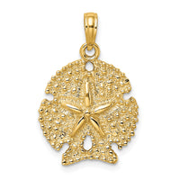 10K Textured Sand Dollar Charm-10K7672