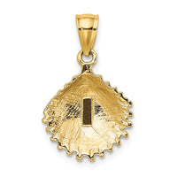 10K Textured Scallop Shell Charm-10K7683