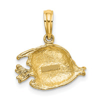 10K Polished Engraved Fish Charm-10K7686