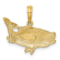 10K 2-D Bass Fish w/ Tail Up Charm-10K7687