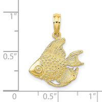 10K Textured Fish Charm-10K7688