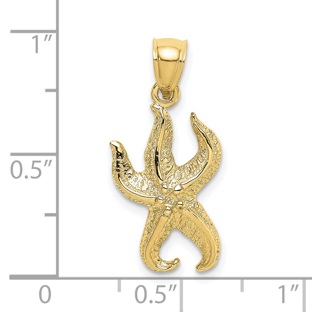 10K Textured Starfish Charm-10K7689