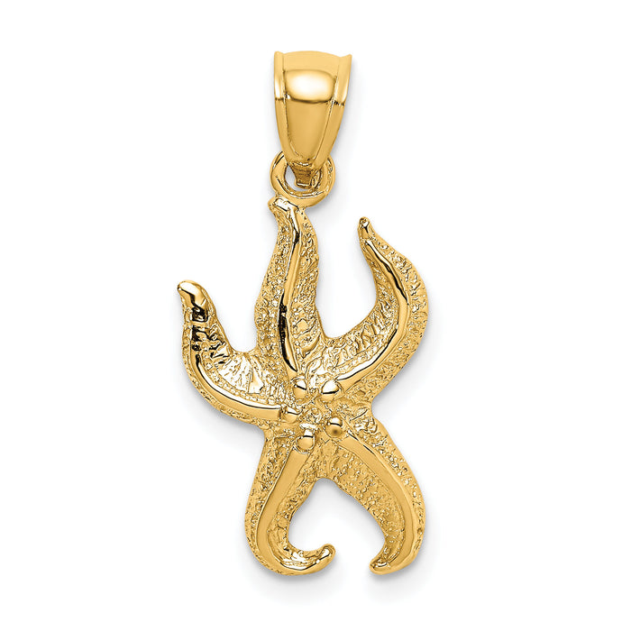 10K Textured Starfish Charm-10K7689