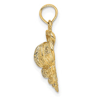 10K 2-D Precious Wentletrap Shell Charm-10K7698