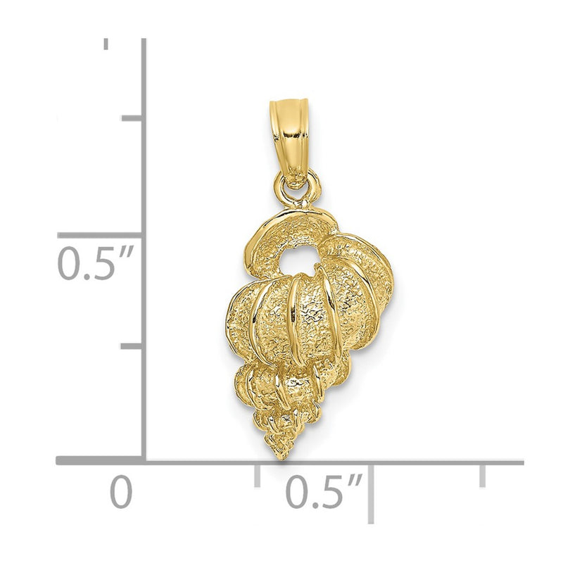 10K 2-D Precious Wentletrap Shell Charm-10K7698