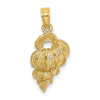 10K 2-D Precious Wentletrap Shell Charm-10K7698