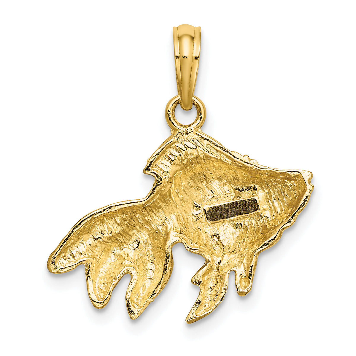 10k Textured Angel Fish Charm-10K7699