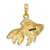 10k Textured Angel Fish Charm-10K7699