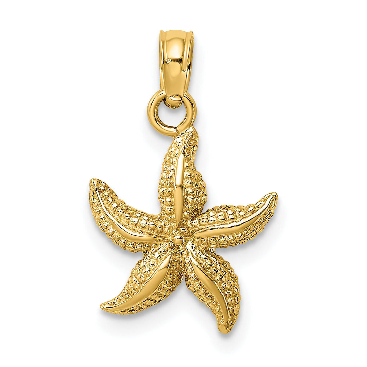 10K Textured Starfish Charm-10K7701